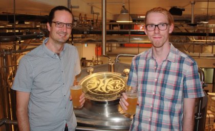 PhD student Edward Kerr (right) and his supervisor Ben Schulz